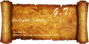 Gulyás Tünde névjegykártya